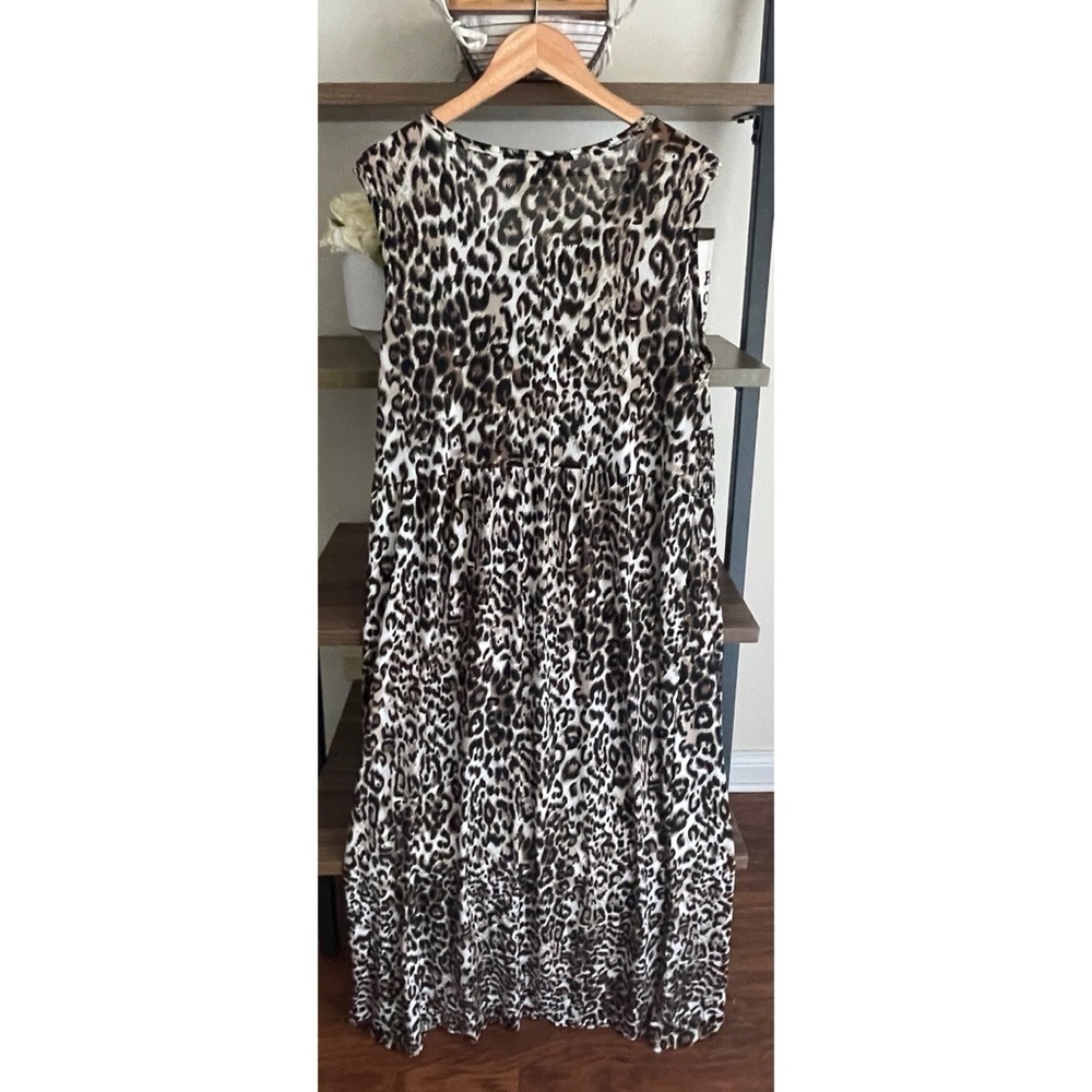 ** BUNDLE SALE 3/$16 ** Avenue Sleeveless Maxi Sundress Animal Print Size 18/20 - Picture 7 of 14